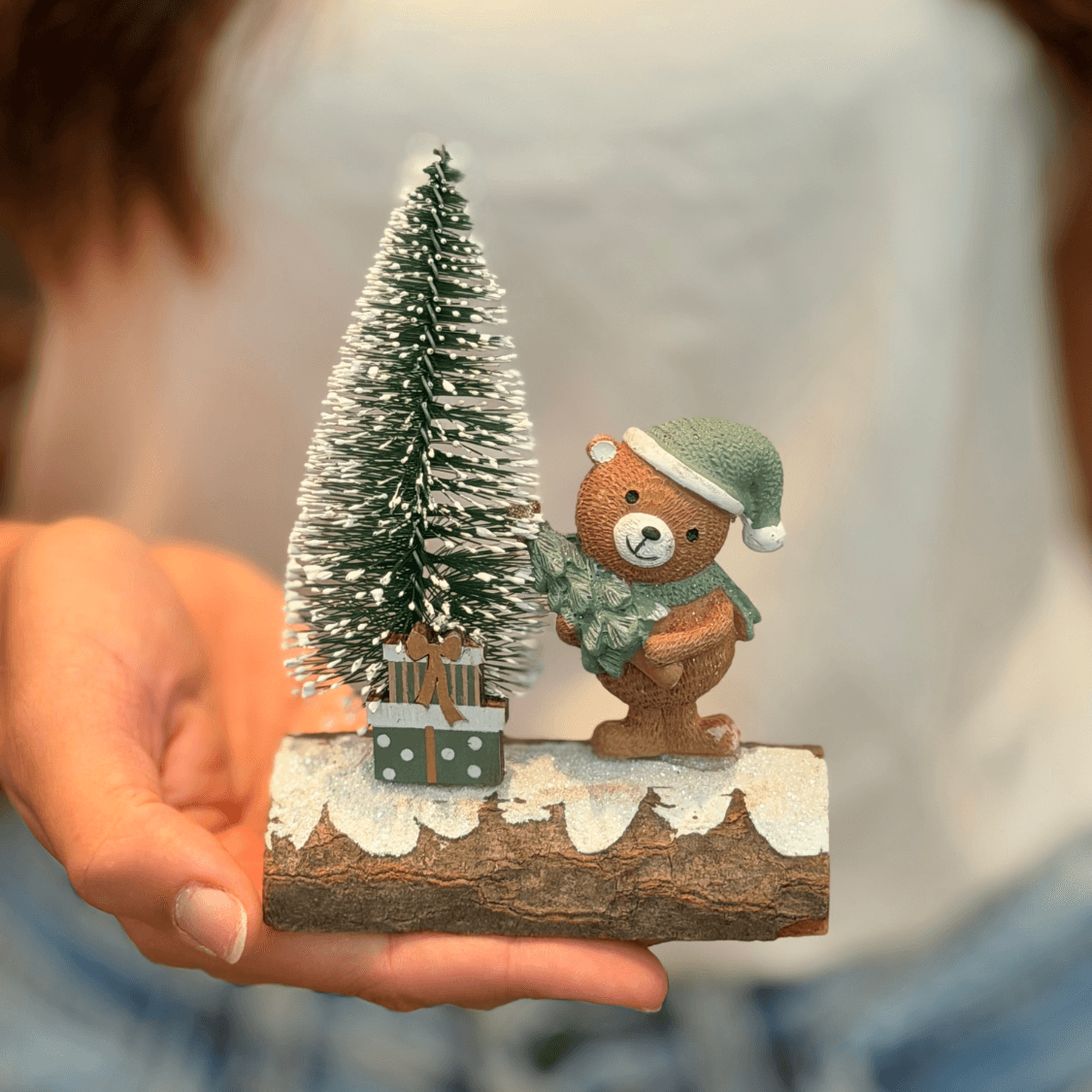 Enfeite de Natal Ursinho na Floresta