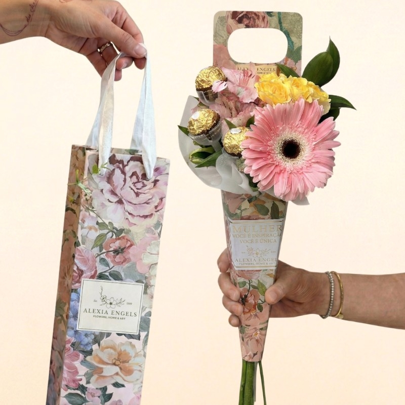 Cone mix de flores & Trio Ferrero