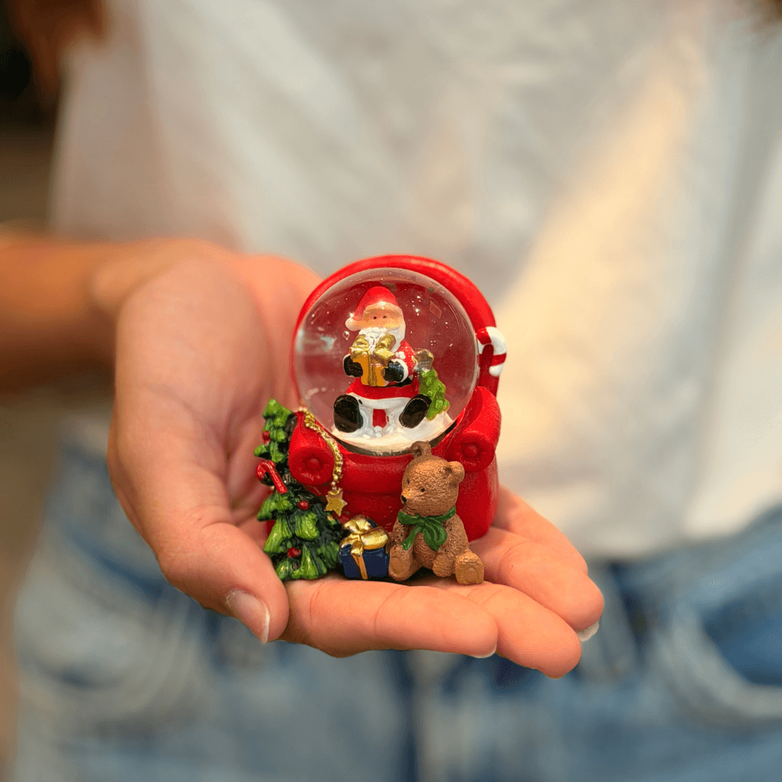 Globo de Natal (Papai Noel e Urso)